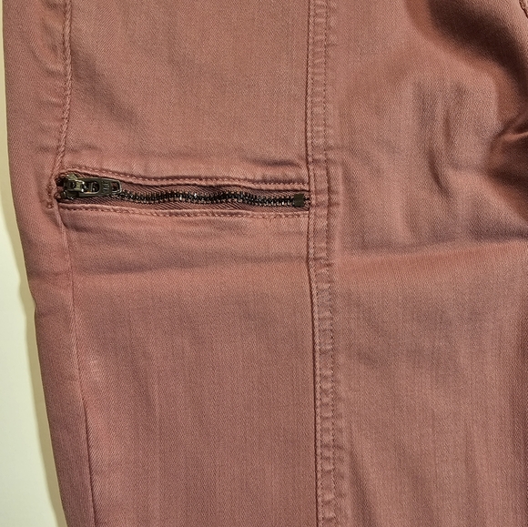 Cosmic Blue Love Cargo Pants Jeans Women Size 27 Plum Rose Comfort Stretch - Picture 6 of 11